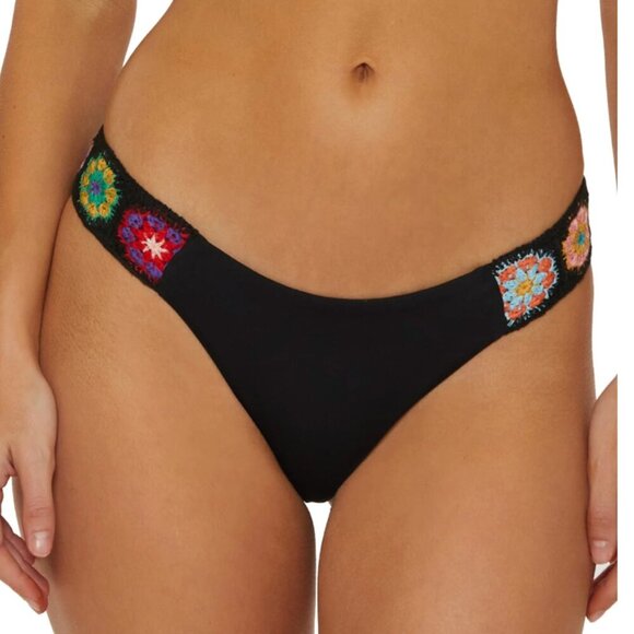 NWT Isabella Rose 1969 Cali Pant Swim Bikini Bottom in Black Size Medium - Picture 1 of 8